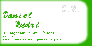 daniel mudri business card